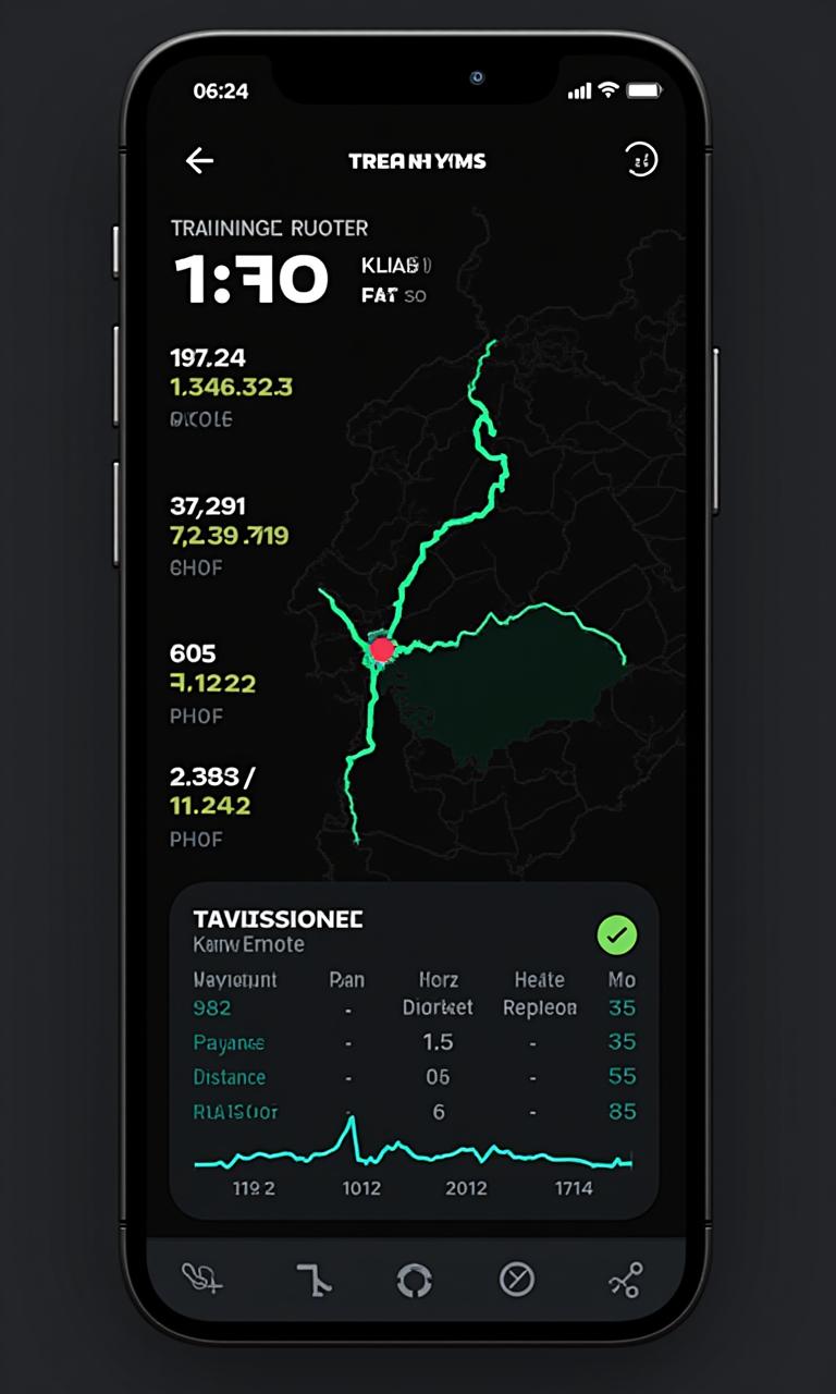 Screenshot der Trainingsanalyse in der HI-Connect App mit detaillierten Leistungsdaten.