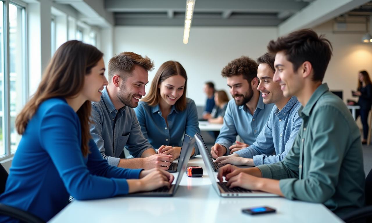Team von Herzschlag Innovations in einem modernen Büro